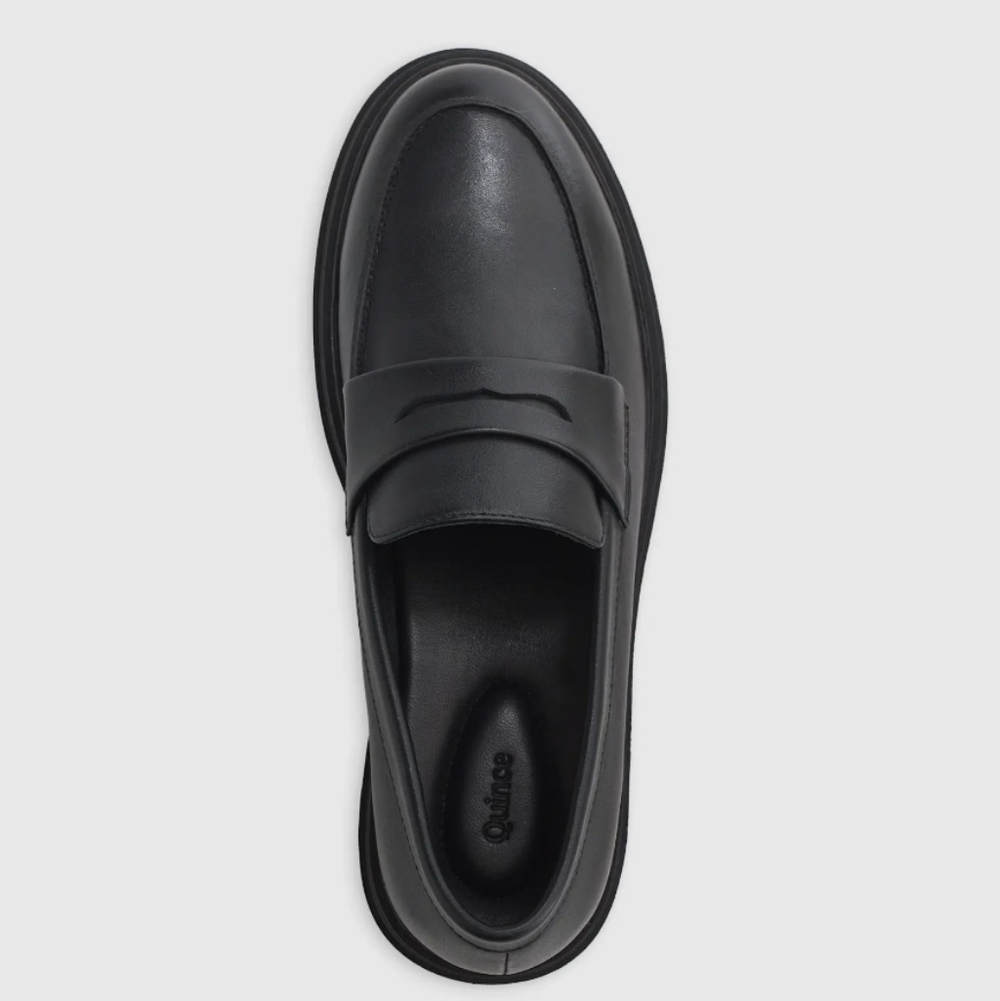 Quince Italian Leather Lug Sole loafer - black - Picture 5 of 14